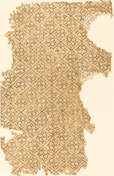 Blad met Bloemen- en Diamantpatroon door German 16th Century