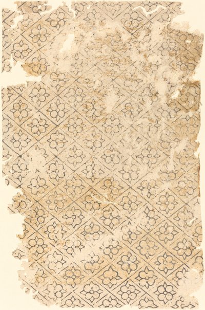 Blad met Bloem- en Diamantpatroon door German 16th Century