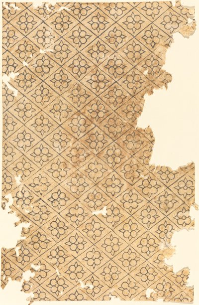 Blad met Bloemen- en Diamantpatroon door German 16th Century