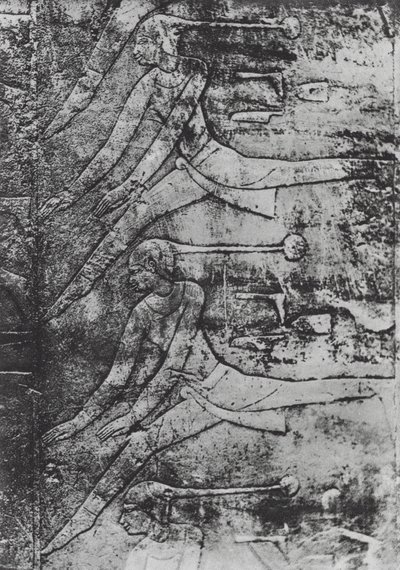 Oude Egyptische dansers (z/w foto) door German Photographer
