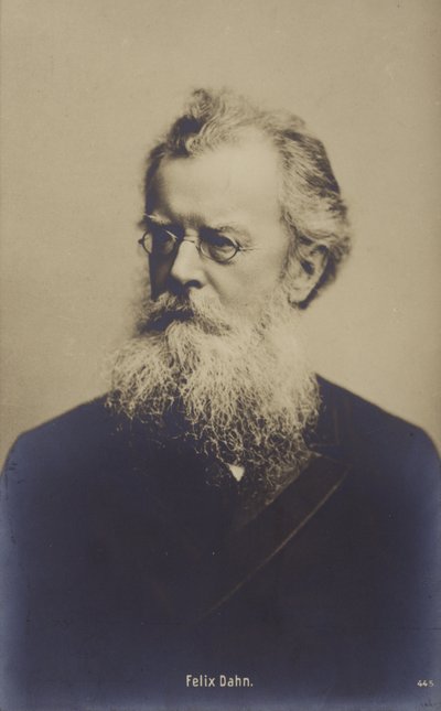 Felix Dahn (1834-1912), Duits advocaat, schrijver en historicus (z/w foto) door German Photographer