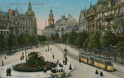 Frankfurt, Rossmarkt. Postcard sent in 1913. door German Photographer