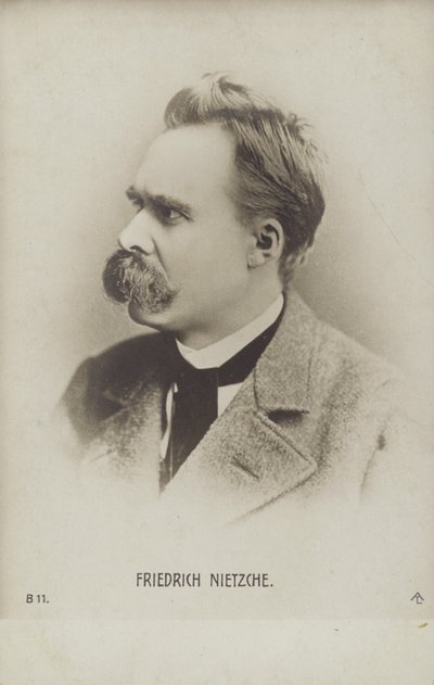 Friedrich Nietzche (1844-1900), Duits filosoof en schrijver (z/w foto) door German Photographer
