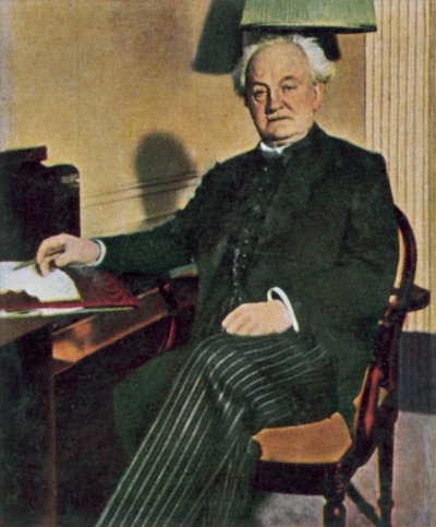 Gerhart Hauptmann, Duits toneelschrijver en romanschrijver (gekleurde foto) door German Photographer