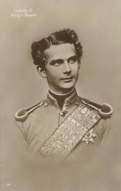 Ludwig II (z/w foto) door German Photographer