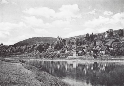 Neckarsteinach, Hessen, Duitsland (z/w foto) door German Photographer