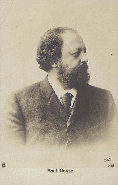 Paul Heyse (1830-1914), Duits schrijver en vertaler (z/w foto) door German Photographer