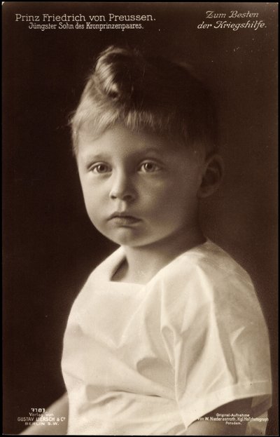 Prins Frederik van Pruisen, Portret, Liersch 7181 door German Photographer