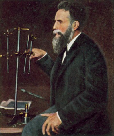 Wilhelm Roentgen, Duits natuurkundige (gekleurde foto) door German Photographer