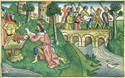 2 Koningen 16:9-16 De mensen van Damascus worden gevangengenomen, uit de Neurenbergse Bijbel (Biblia Sacra Germanaica) door German School