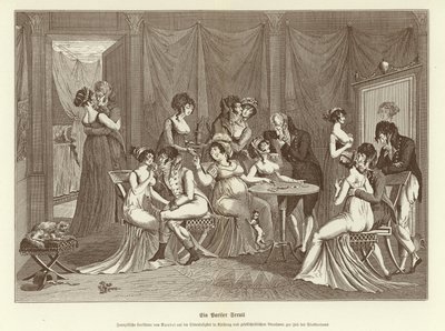 Een Parijse Seraglio (litho) door German School