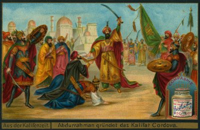 Abd-ar-Rahman III roept zichzelf uit tot Kalief van Cordoba, Liebig Card door German School