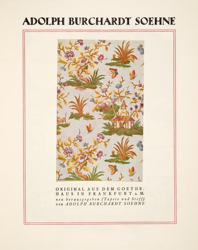 Advertentie voor Adolph Burchardt Soehne, uit Styl, pub.1922 (pochoirdruk) door German School