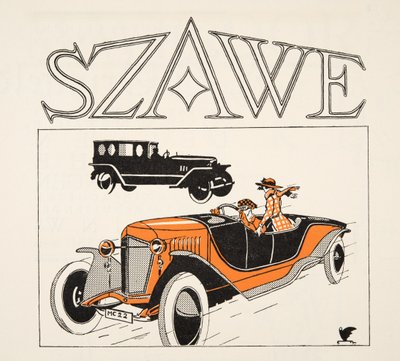 Advertentie voor Szawe, uit Styl, pub.1922 (pochoirdruk) door German School