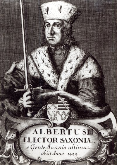 Albert III, laatste keurvorst van Saksen van de Ascaniër dynastie door German School