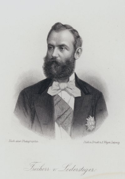 Alois Ledersteger, Oostenrijkse schrijver (gravure) door German School