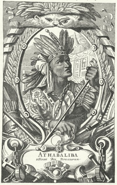 Atahualpa, Inca keizer door German School