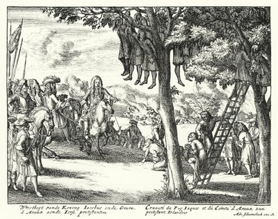 Wreedheden begaan tegen Ierse protestanten door Jacobus II en de Graaf d