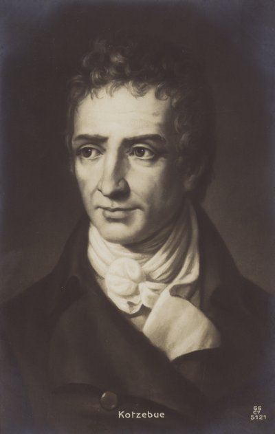 August Kotzebue (1761-1819), Duits dramaturg en schrijver (litho) door German School