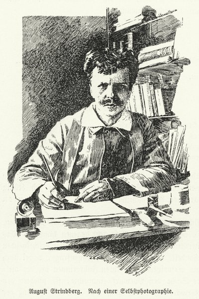 August Strindberg, Zweedse toneelschrijver, romanschrijver, dichter en kunstenaar door German School
