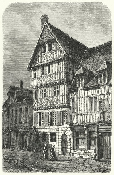 Geboorteplaats in Rouen van de Franse toneelschrijver Pierre Corneille door German School