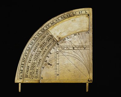 Messing wijzerplaat met schuifregelaar gemaakt in Duitsland. Dim. straal 12,2 cm. 14e eeuw Florence, istituto e museo di storia delle scienze door German School