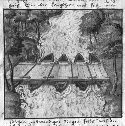 Brug van boten, illustratie uit L
