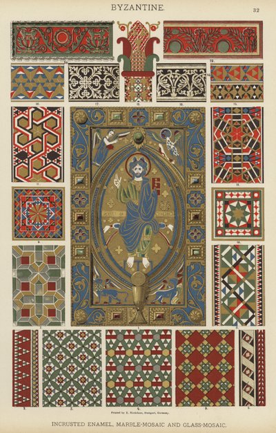 Byzantijns, Ingelegde Emaille, Marmermozaïek en Glasmozaïek door German School