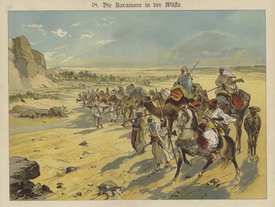 Karavaan in de Arabische woestijn door German School