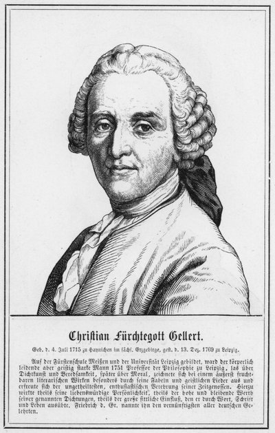 Christian Furchtegott Gellert (gravure) door German School