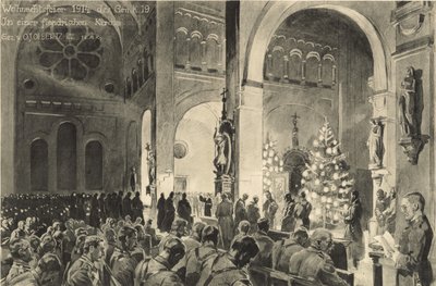 Kerstvieringen in een kerk in Vlaanderen door German School