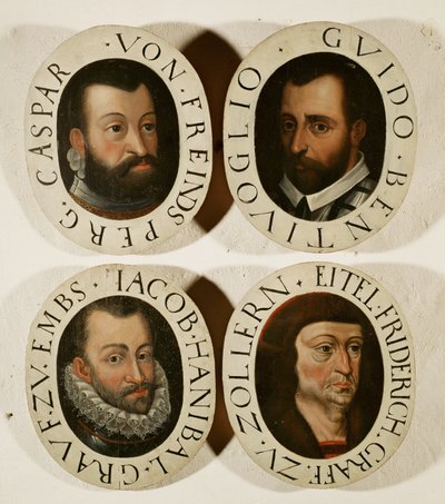 Bevelhebbers van de Dertigjarige Oorlog, Caspar von Freindsperg, Guido Bentivoglio, Jacob Hanibal graaf Embs ... door German School