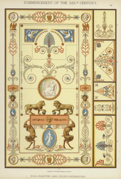 Begin van de 19e Eeuw, Muur- en Plafonddecoratie door German School