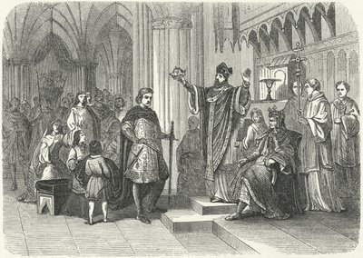 Kroning van Hendrik de Jonge Koning door Roger, Aartsbisschop van York door German School