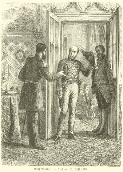 Graaf Benedetti in Ems, 13 juli 1870 door German School
