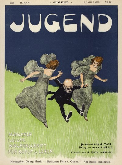 Omslagillustratie voor Jugend magazine, 1896 door German School