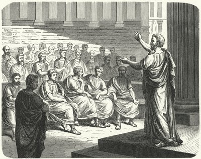 Demosthenes spreekt tegen Filips II van Macedonië door German School