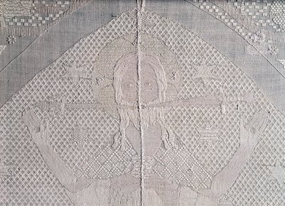Detail van een altaardoek met Christus van de Apocalyps, tweede helft van de 14e eeuw door German School