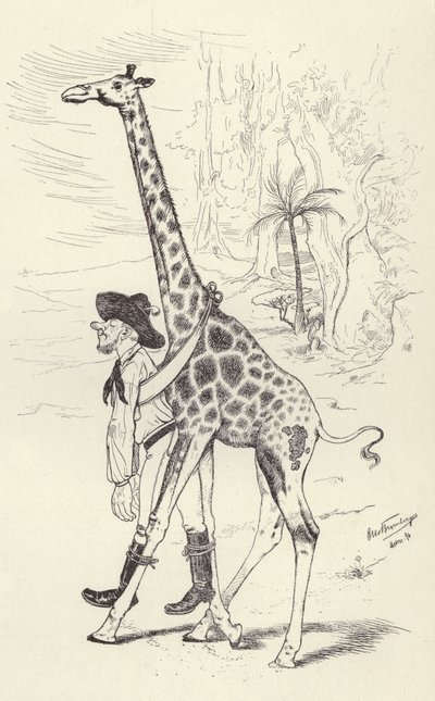 Dronken in de Transvaal wordt naar huis gebracht door een giraffe door German School