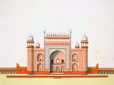 Ingang van de Taj Mahal door German School