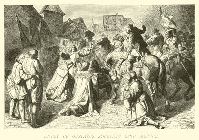 Intocht van Gustaaf Adolf in München door German School