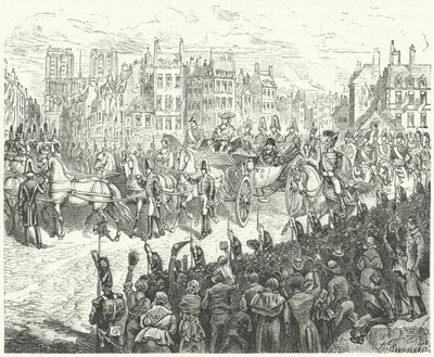 Intocht van koning Lodewijk XVIII in Parijs, 1814 door German School