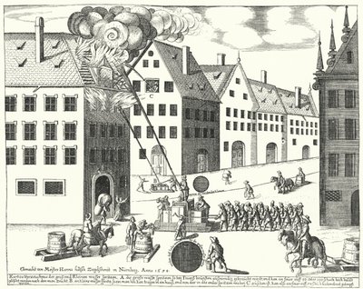 Brandweerlieden in Neurenberg door German School
