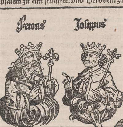 Fragment van illustratie uit de Neurenberg Kroniek door German School