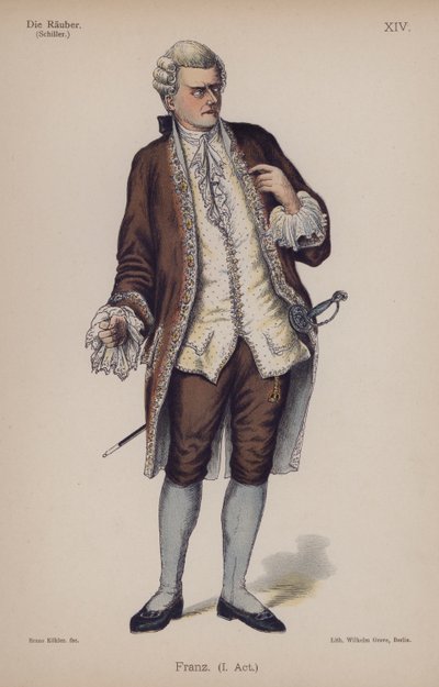 Franz, uit Die Rauber door Friedrich Schiller door German School