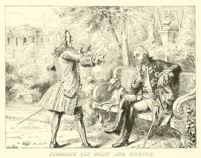 Frederik de Grote en Voltaire door German School