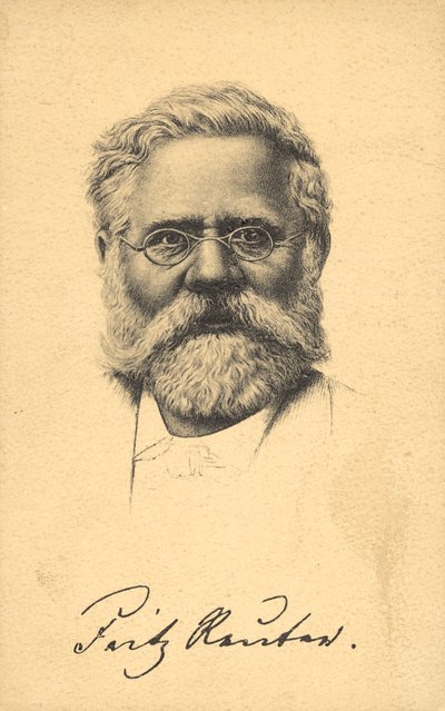 Fritz Reuter (litho) door German School