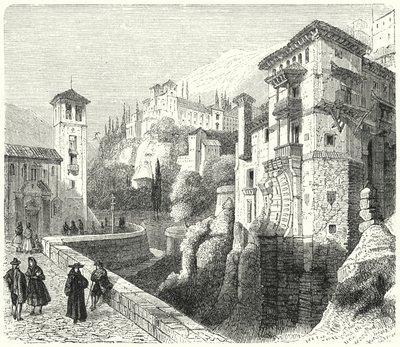Generalife, zomerpaleis van de Nasrid-heersers van het Emiraat Granada, Spanje door German School