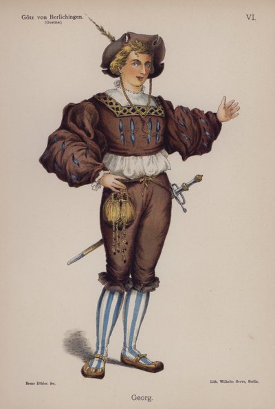 Georg, uit Götz von Berlichingen van Goethe door German School