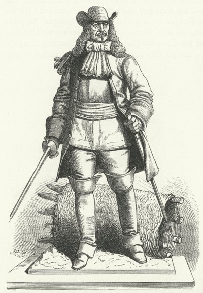 Georg von Derfflinger, Duitse veldmaarschalk in het leger van Brandenburg-Pruisen (gravure) door German School